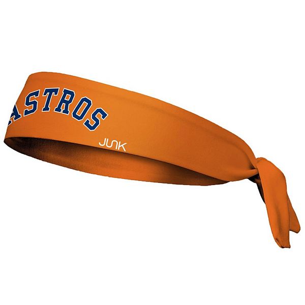 ORANGE HOUSTON ASTROS EMBROIDERED KNOTTED HEADBAND