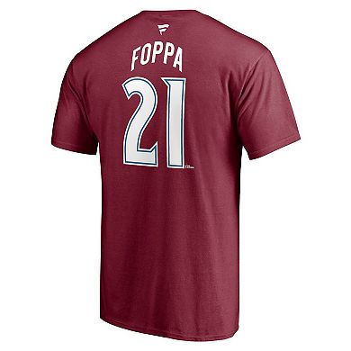 Men's Fanatics Branded Peter Forsberg Burgundy Colorado Avalanche Authentic Stack Retired Player Nickname & Number T-Shirt