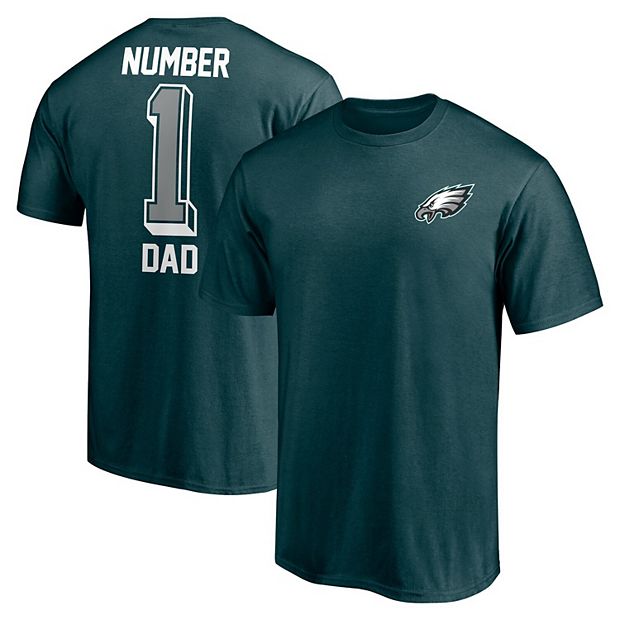 Men s Fanatics Branded Midnight Green Philadelphia Eagles 1 Dad T Shirt