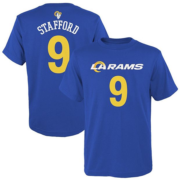 Youth Matthew Stafford Royal Los Angeles Rams Mainliner Name & Number T- Shirt