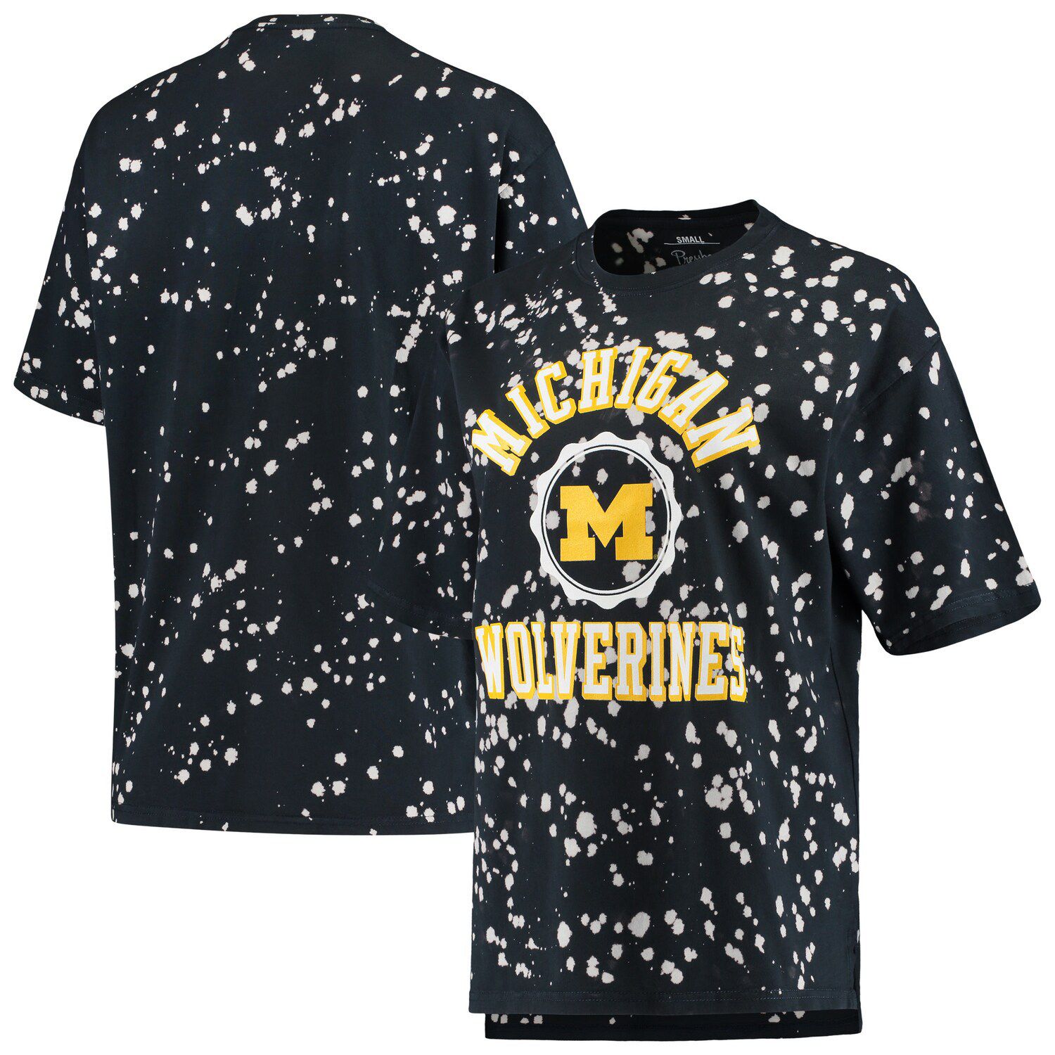 Image for Unbranded Women's Pressbox Navy Michigan Wolverines Bishop Bleach Wash T-Shirt at Kohl's.