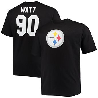 Men's Fanatics Branded T.J. Watt Black Pittsburgh Steelers Big & Tall Player Name & Number T-Shirt