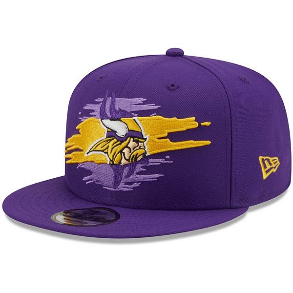 Men's New Era Purple Minnesota Vikings Tear Trucker 9FIFTY Snapback Hat