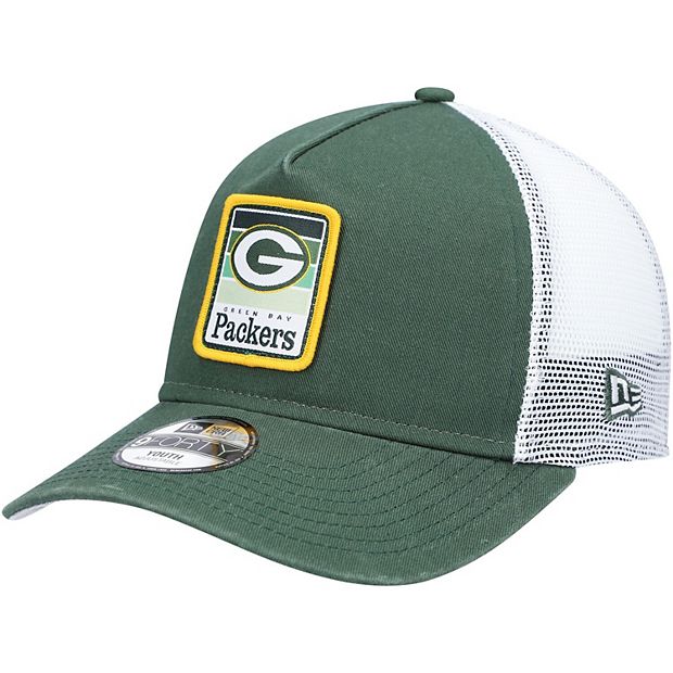 Youth Green/White Green Bay Packers Core Lockup Adjustable Hat