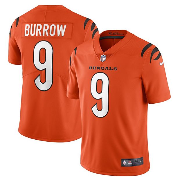 Men's Cincinnati Bengals #9 Joe Burrow Nike Black Alternate Vapor Limited  Jersey Size S