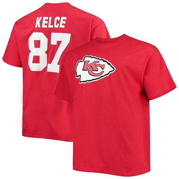 Fanatics Mens Travis Kelce Red Kansas City Chiefs Player Icon Name & Number T-Shirt