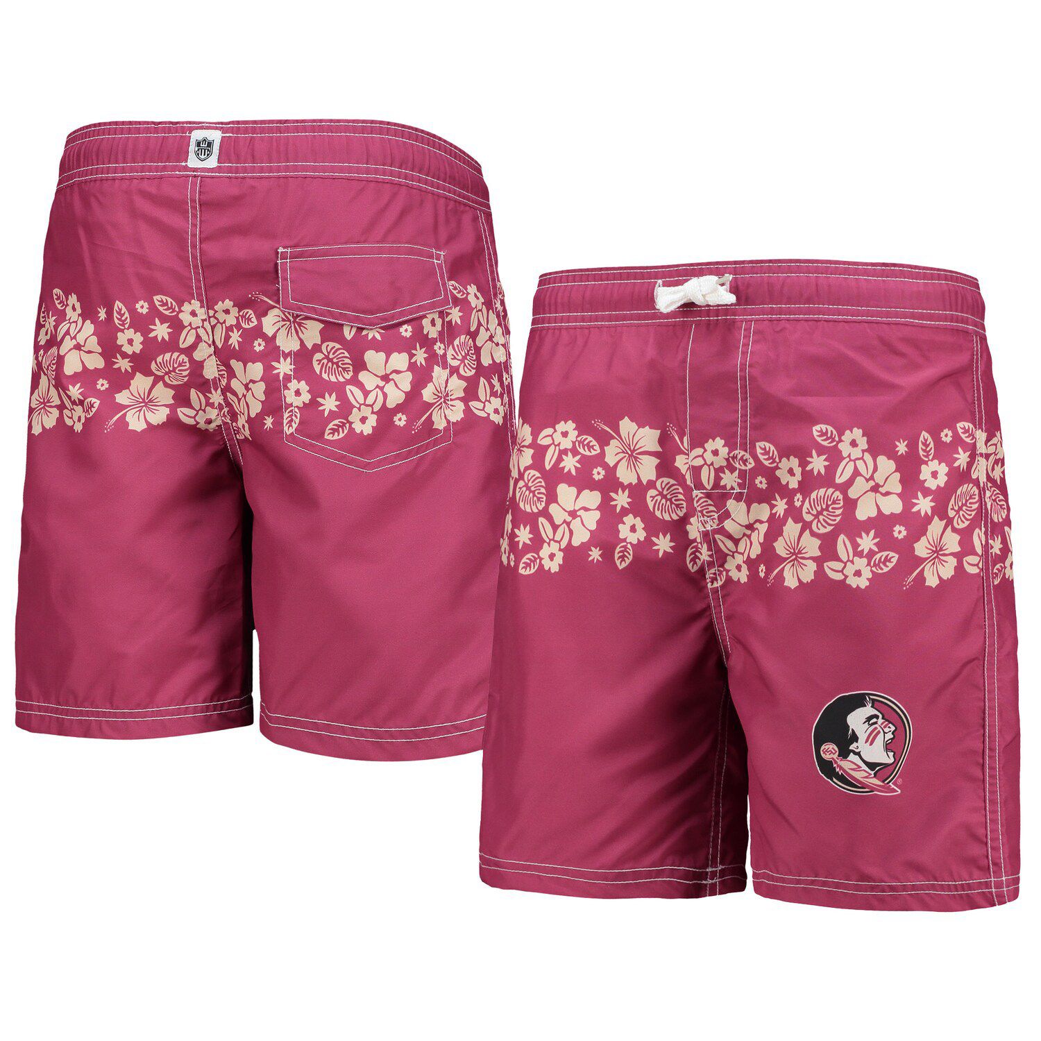 Image for Unbranded Youth Wes & Willy Garnet Florida State Seminoles Inset Floral Swim Trunk at Kohl's.