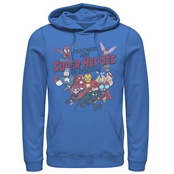 Men's Marvel Group Shot Teachers Are Super Heroes Hoodie