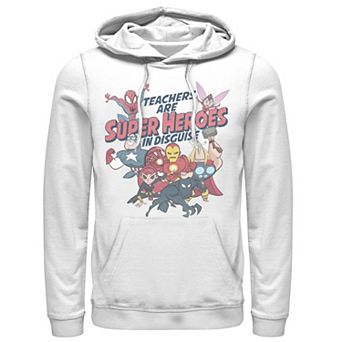 Men's Marvel Group Shot Teachers Are Super Heroes Hoodie