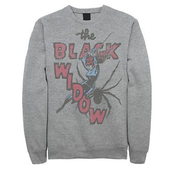 Men's Marvel Thrifted Black Widow Sweatshirt