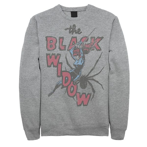 Men's Marvel Thrifted Black Widow Sweatshirt