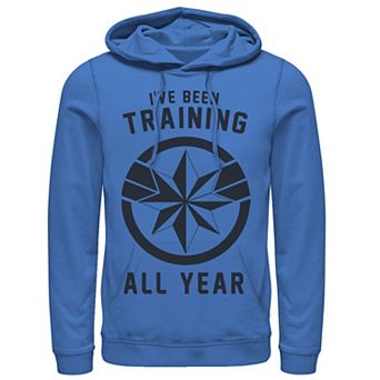 Men's Captain Marvel I've Been Training All Year Logo Hoodie