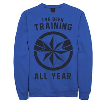 Men's Captain Marvel I've Been Training All Year Logo Sweatshirt