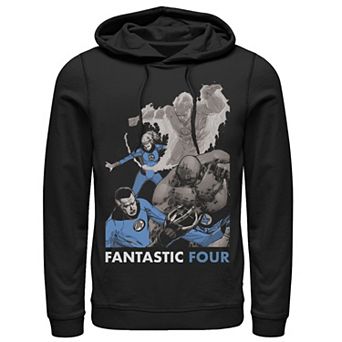 Men's Marvel Fantastic Four Group Shot Fight Mode Poster Hoodie