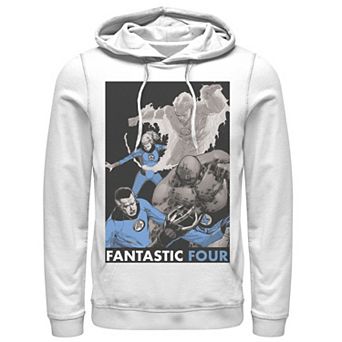 Men's Marvel Fantastic Four Group Shot Fight Mode Poster Hoodie