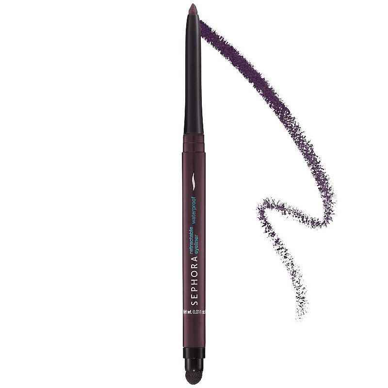 Retractable Waterproof Eyeliner, Size: 0.011 Oz, Purple