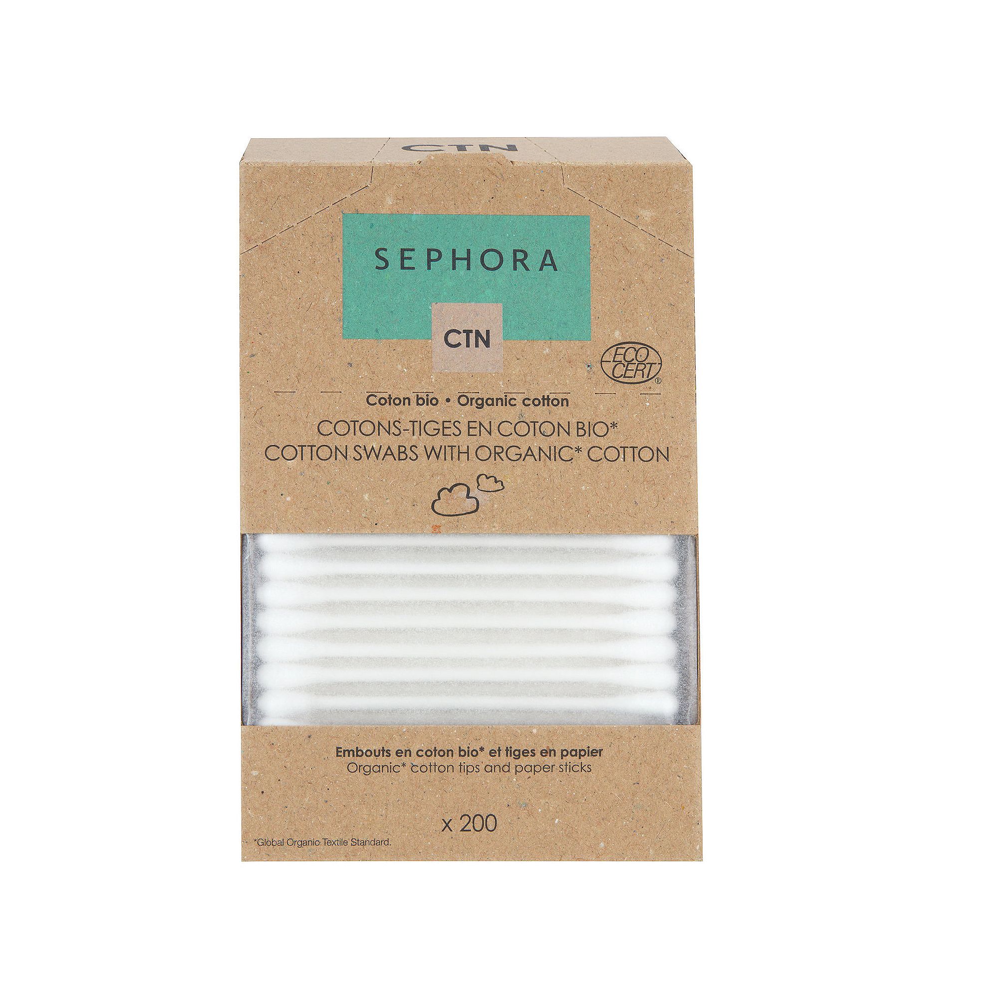 SEPHORA COLLECTION Organic Cotton Swabs, Size: 200 CT, None