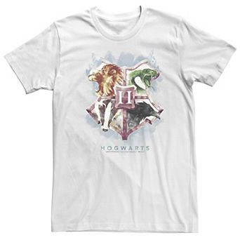Big & Tall Harry Potter Hogwarts Crest Watercolor Tee