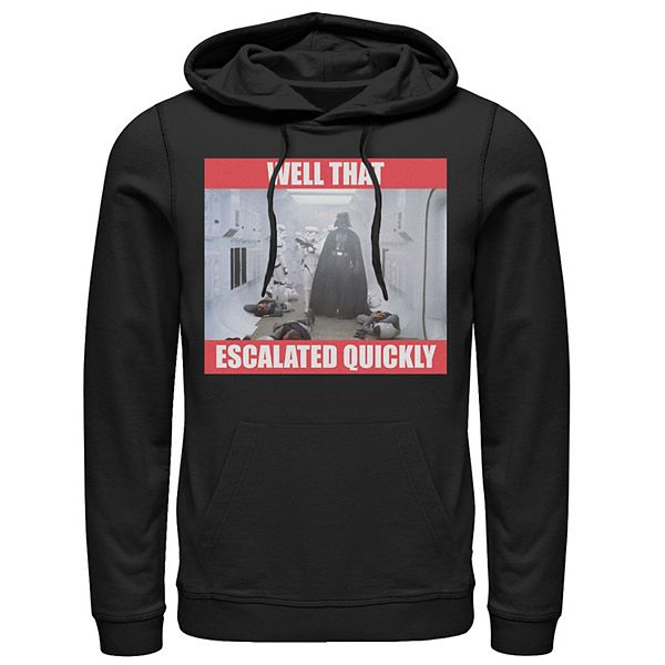 Men's Star Wars Darth Vader Well That Escalated Quickly Hoodie
