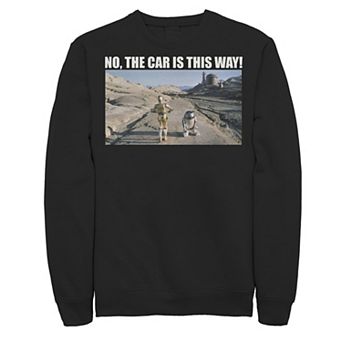 Men's Star Wars C-3PO & R2-D2 No The Car Is This Way Sweatshirt