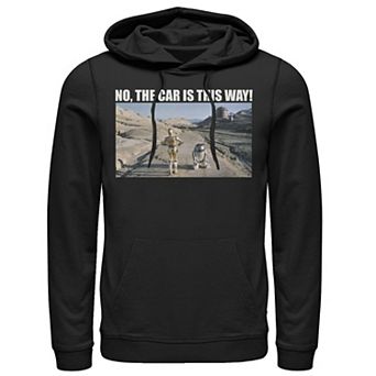 Men's Star Wars C-3PO & R2-D2 No The Car Is This Way Hoodie
