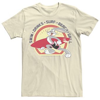 Men's Looney Tunes Bugs Bunny Surf Logo Tee