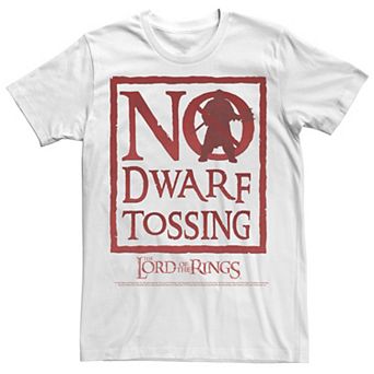 Men's Lord Of The Rings No Dwarf Tossing Poster Tee