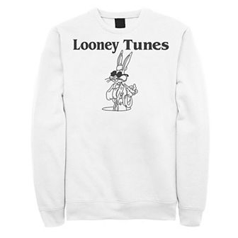 Men's Looney Tunes Bugs Bunny Logo Line Art Sweatshirt