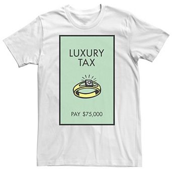 Big & Tall Monopoly Luxury Tax Pay 75,000 Tee