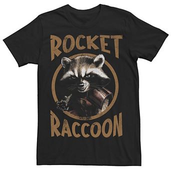 Men's Marvel Gaurdians of The Galaxy Rocket Raccoon Circle Portrait Tee
