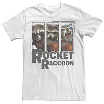 Men's Marvel Gaurdians of The Galaxy Rocket Raccoon Portrait Panels Tee