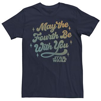 Men's Star Wars May The Fourth Celebrate The Fourth Text Tee