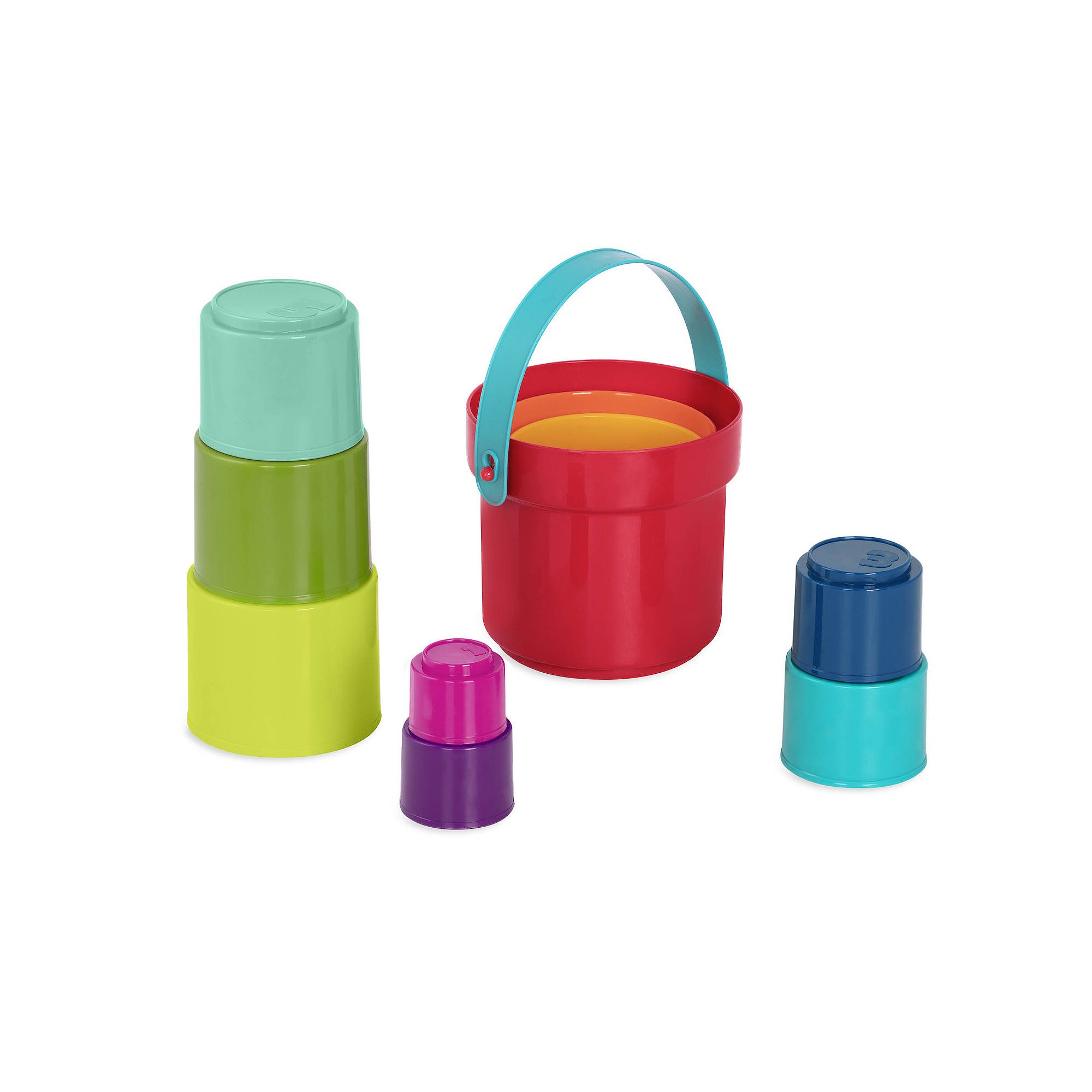 Battat Sort and Stack Cups Stacking and Building Playset, Multi