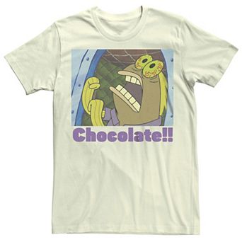 Men's SpongeBob SquarePants Fish Screams Chocolate Tee