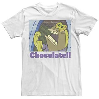 Men's SpongeBob SquarePants Fish Screams Chocolate Tee
