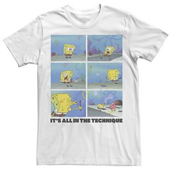Men's SpongeBob SquarePants SpongeBob Bubble Technique Grid Tee