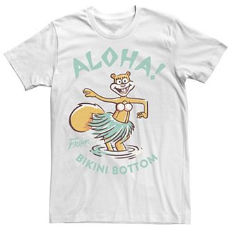 Men's SpongeBob SquarePants Sandy Aloha Hula Dance Tee