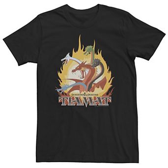 Big & Tall Dungeons & Dragons Tiamat Flames Portrait Tee