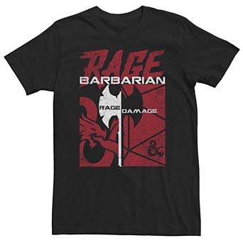 Big & Tall Dungeons & Dragons Barbarian Class Solids Tee