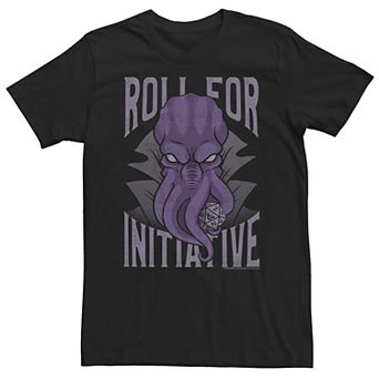 Big & Tall Dungeons & Dragons Illithid Roll For Initiative Tee