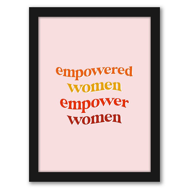 Americanflat Empowered Women Framed Wall Art, Black, 8X10