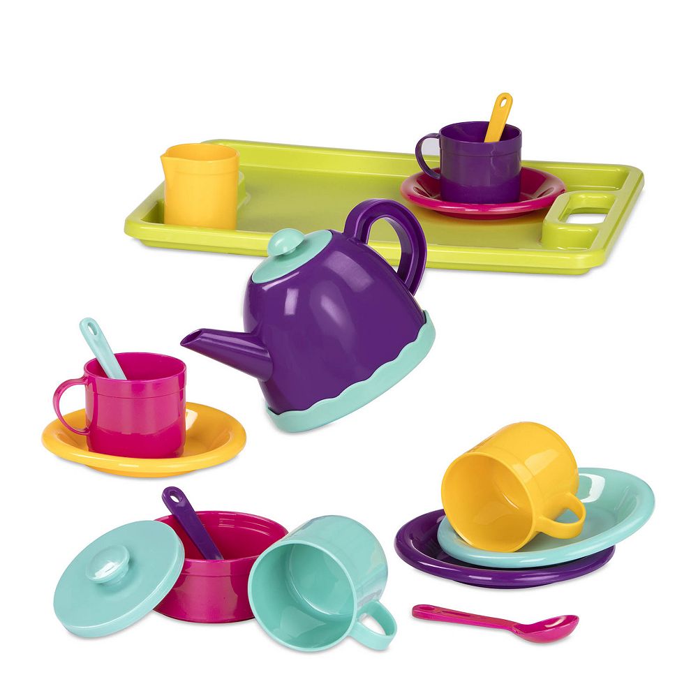 Set De 45 Piezas De Té Y Cena Para Niños Battat – Vajilla De Plástico Para Juego De Roles, Apto Para Lavavajillas, +3 Años