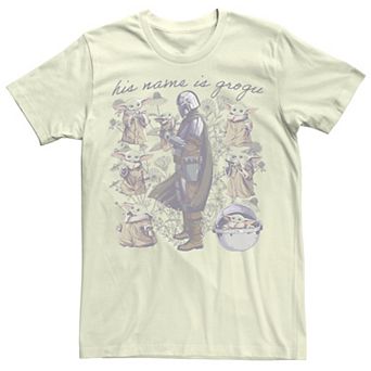 Men's Star Wars The Mandalorian Grogu Floral Tee