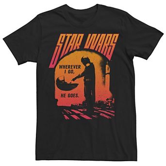 Men's Star Wars: The Mandalorian Mando Grogu Wherever I Go Tee