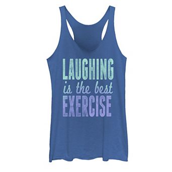 Juniors' Laughing Is The Best Exercise Graphic Tank Top