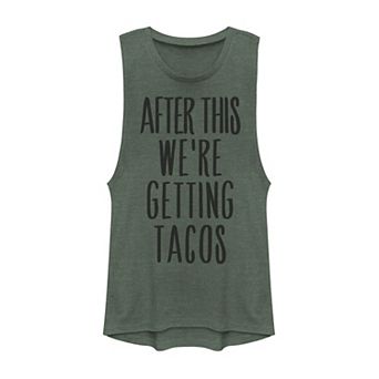 Juniors' After This Tacos Muscle Tank Top
