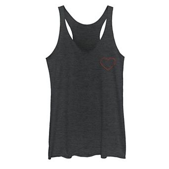 Juniors' Heart Pocket Graphic Tank Top