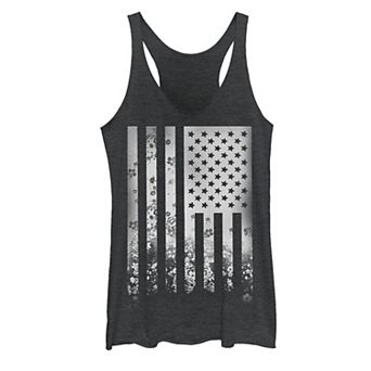 Juniors' Faded American Flag Graphic Tank Top