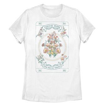 Juniors' Positive Minds Grow Positive Thoughts Graphic Tee