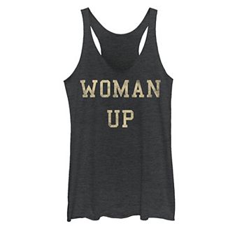 Juniors' Woman Up Bold GraphicTank